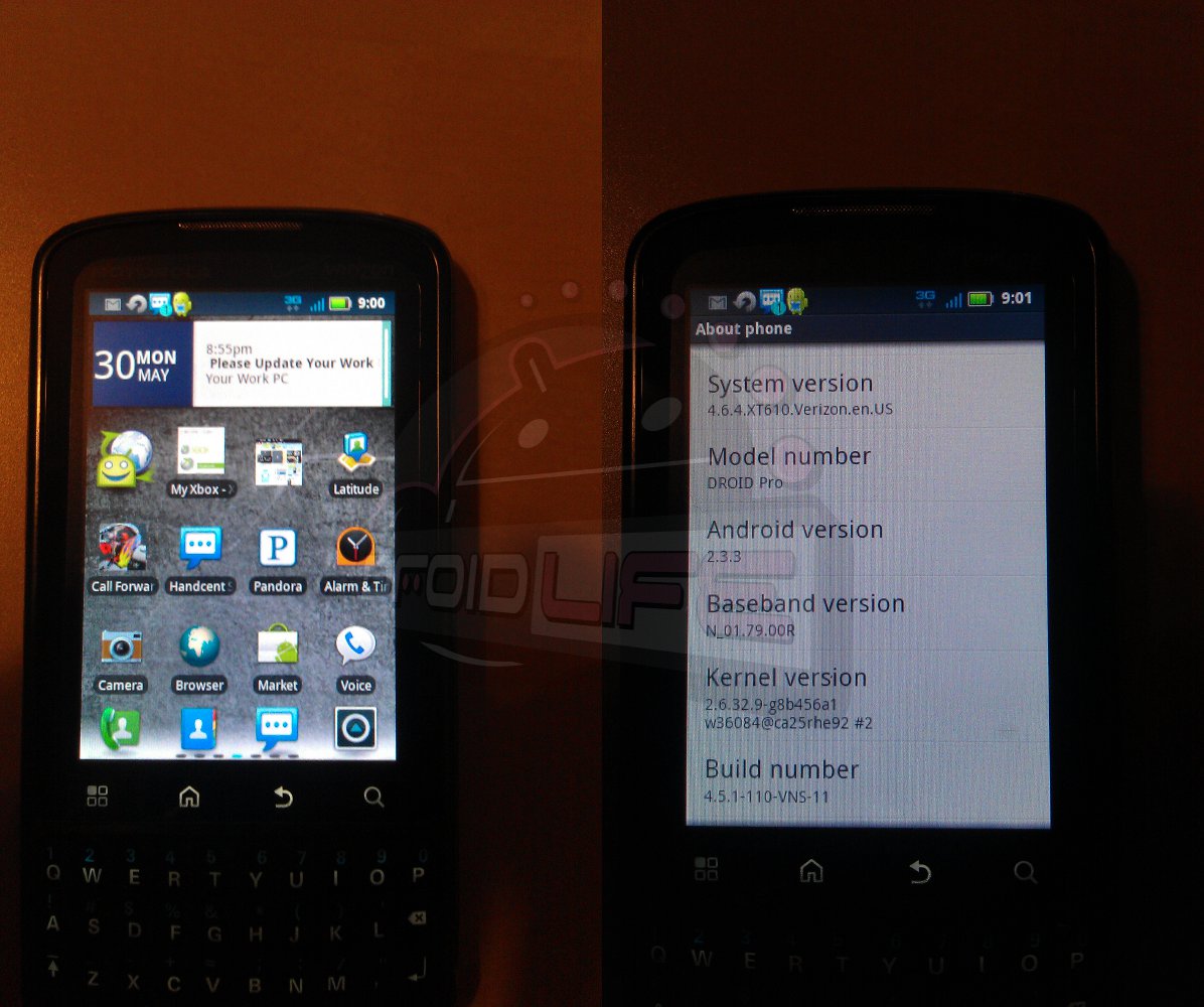 Gingerbread Android 2 3 3 Starts Rolling Out For The DROID Pro