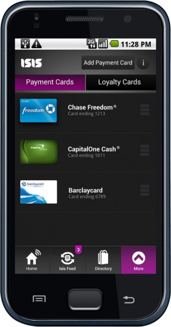 ISIS Mobile Payment 340x650 First Glimpse at Isis Mobile Payment System  Interface for Android