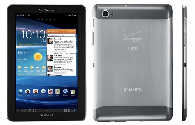 samsung galaxy tab 7 lte 650x418 Verizon Confirms March 1 for the Galaxy  Tab 7.7 LTE, Also the $499 2 Year Contract Price