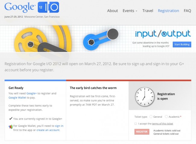 IO sold out 650x476 Google I/O 2012 Sells Out in 28 Minutes (Updated)