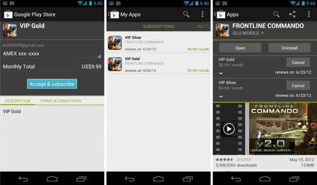 google play subscriptions 650x379 In app Subscriptions Now a Part of   Android via Google Play