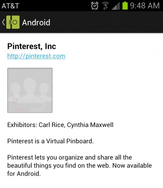 pinterest android1 562x650 Pinterest for Android Arriving Next Week?