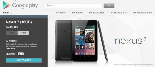 neuxs 7 in stock 650x282 16GB Nexus 7 Now Back in Stock