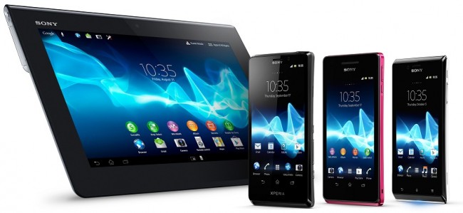 1 IFA 2012 group image incTablet 650x299 Sony Announces New Lineup –   Three Xperia Phones and One Xperia Tablet