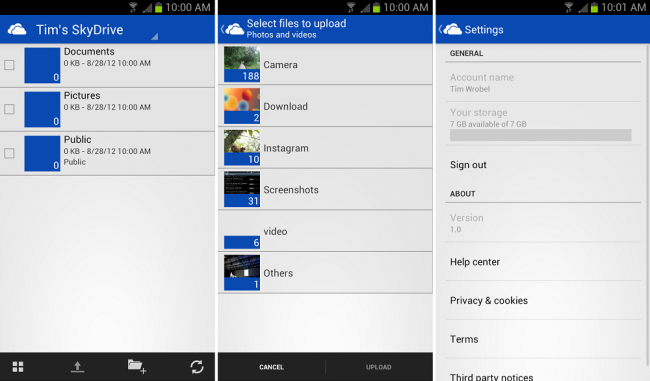 SkyDrive 650x381 Microsoft's Official SkyDrive Application Made   Available for Android