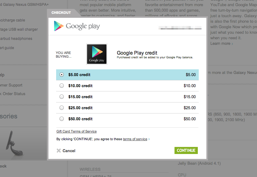 Users Can Buy Google Play Credit From 5 to 50 Directly From the Play Store Droid Life