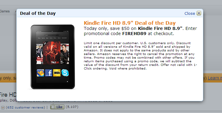Kindle Fire HD coupon