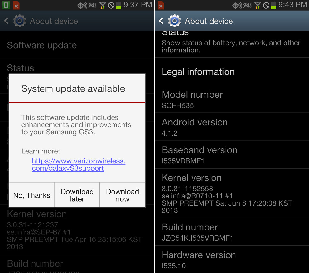 New At&T Update For Galaxy S3