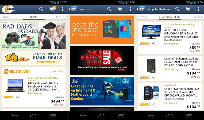 Newegg Updates Android App, Brings Personalized Homepage and Push ...