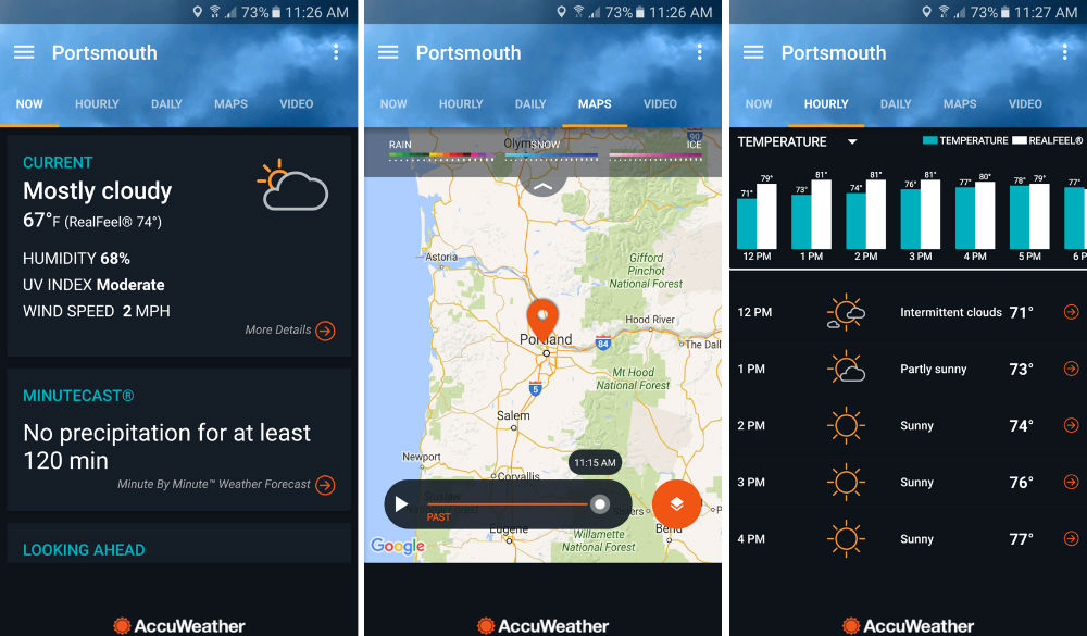 AccuWeather App Updated With Dark Theme, Future Radar and Graphs