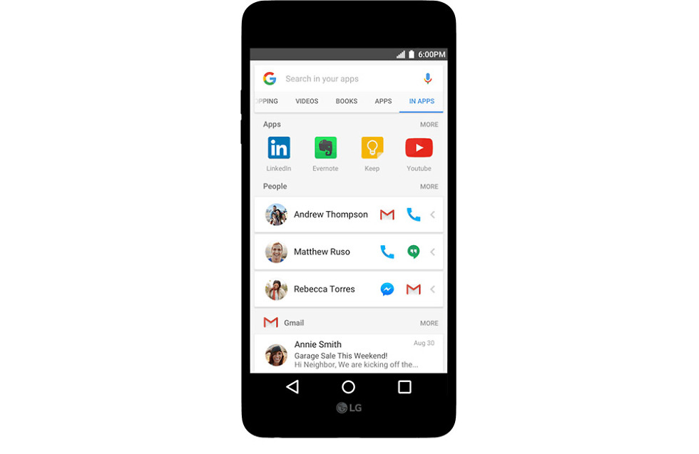 google in apps search
