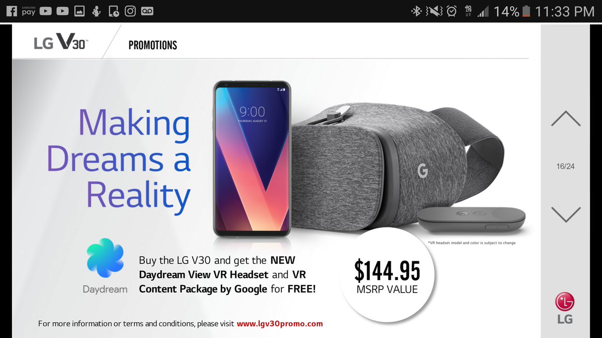 LG V30: vendría con el Daydream View VR incluido