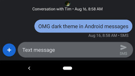 Android Messages Dark Mode