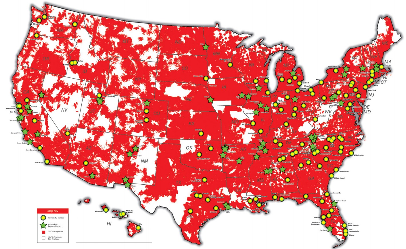 Map Of Verizon Cell Towers - World Map