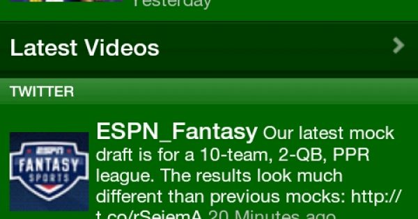 ESPN's Fantasy Football 2011 App Lands on the Market for FREE