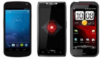 Comparison:  Galaxy Nexus vs. DROID RAZR vs. HTC Rezound