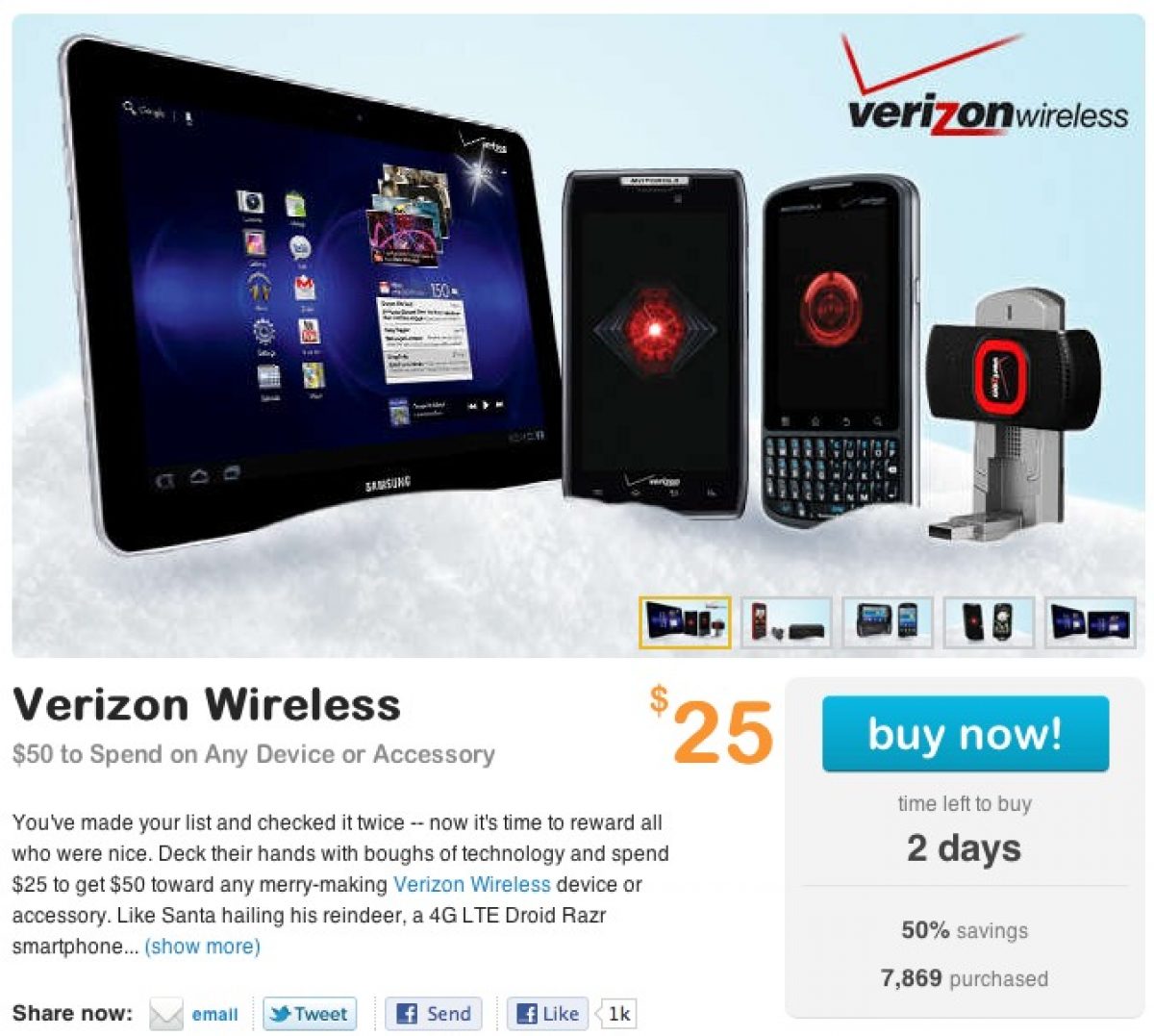 Living Social Deal 25 for 50 Worth of Verizon Accessories or to