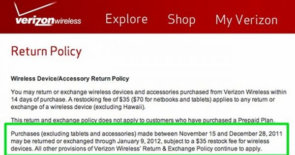 Verizon Adjusts Return Policy For the Holidays, Will Give You Til ...