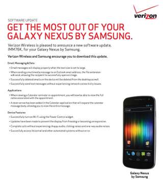 Galaxy Nexus Update IMM76K Approved by Verizon and Ready to Rollout, No This is Not a Joke