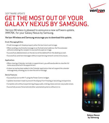 Galaxy Nexus Update IMM76K Approved by Verizon and Ready to Rollout, No This is Not a Joke