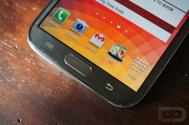 galaxy note 2 hardware keys