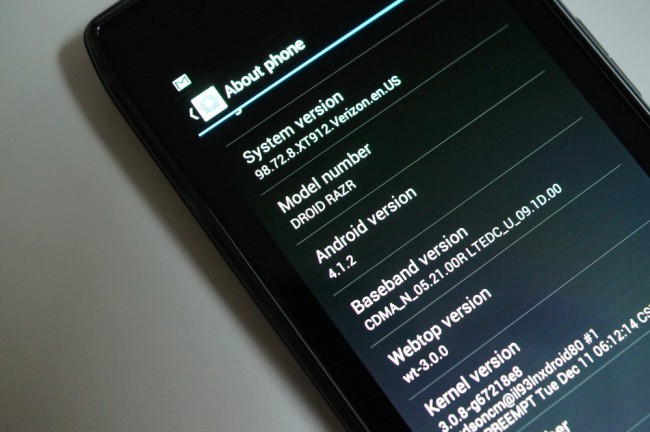 droid razr jelly bean update