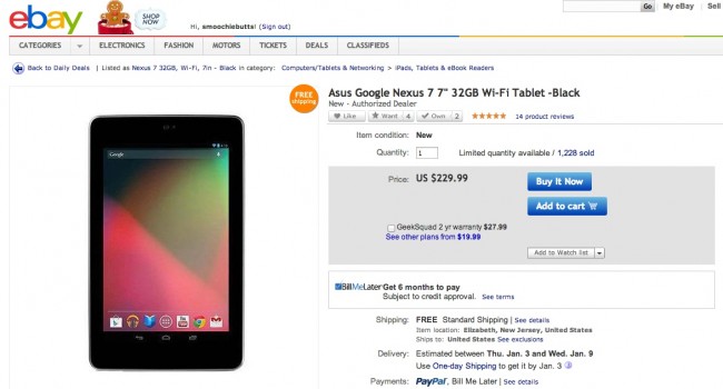 ebay nexus 7