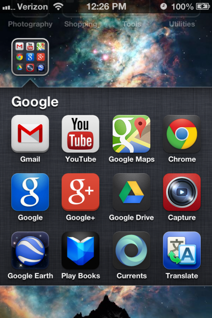 Google Apps on iOS