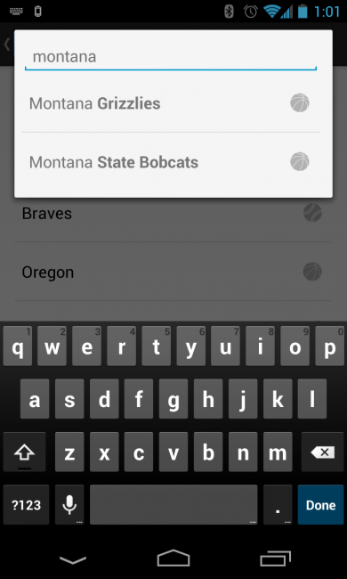google now college basketball