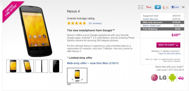 nexus 4 deal