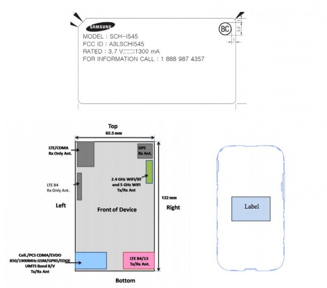 verizon galaxy s4 fcc