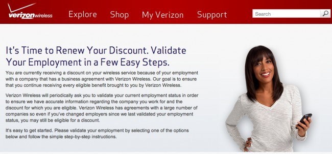 verizon emp discount