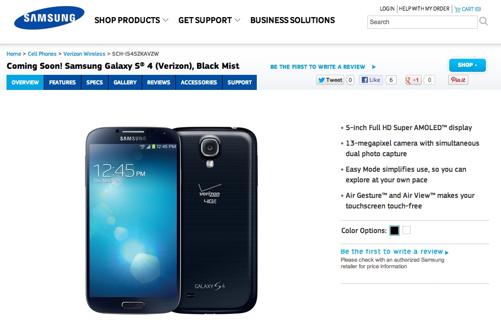Samsung galaxy s4 verizon 4g lte hot sale