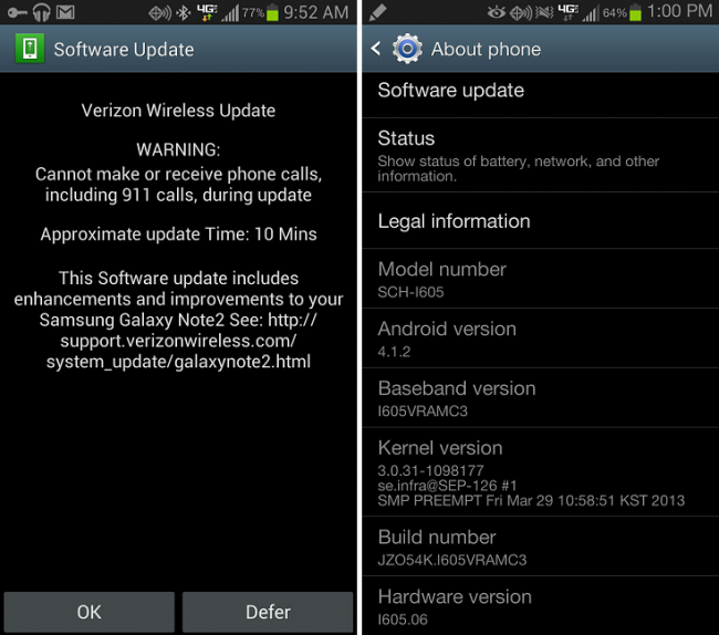 Galaxy Note 2 Update