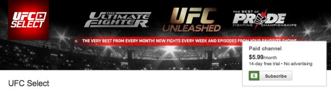 ufc paid yotube