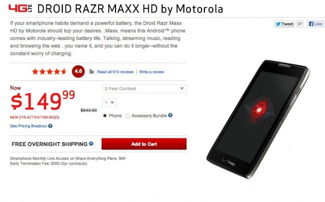 razr maxx deal