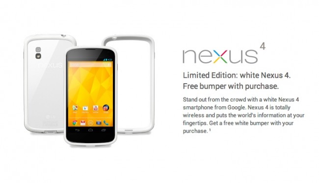 white nexus 4