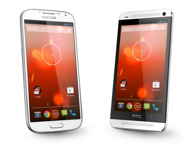 Galaxy S4 HTC One Google Play Editions