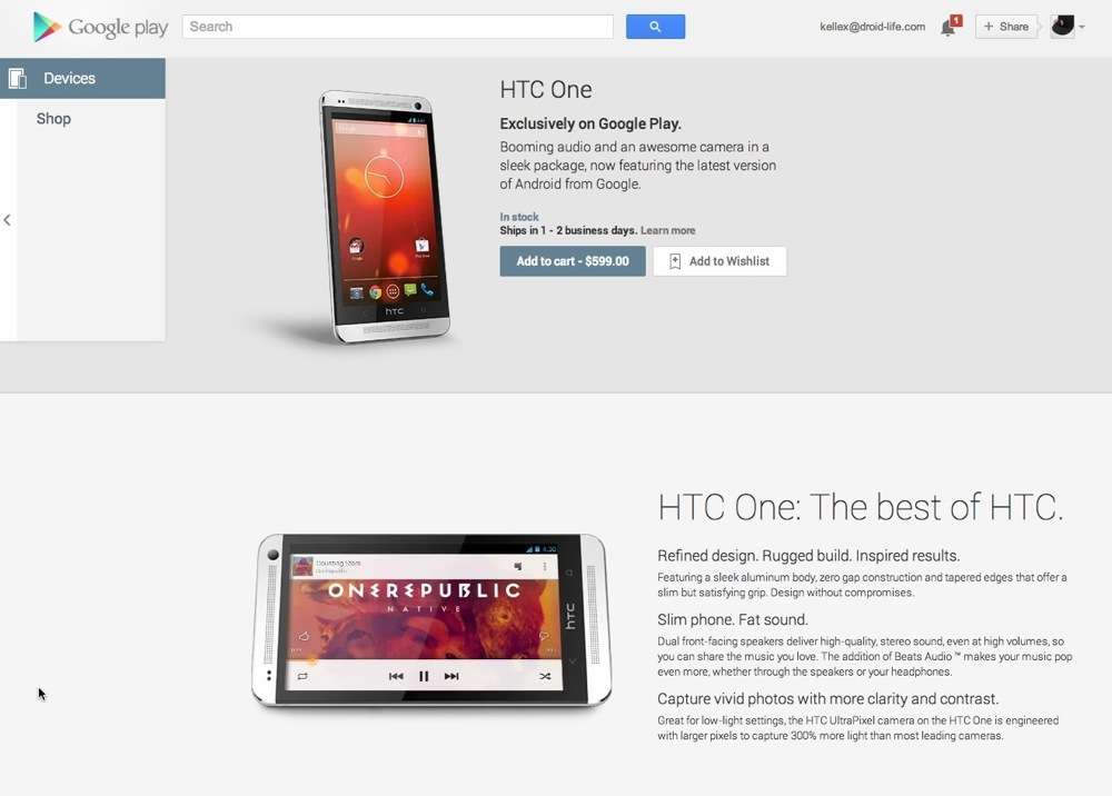 New Google Play Web Store Now Live!