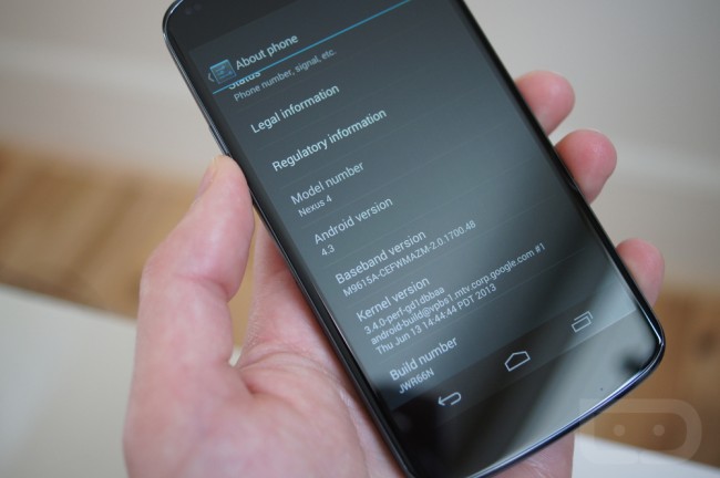 Nexus 4 Android 4.3