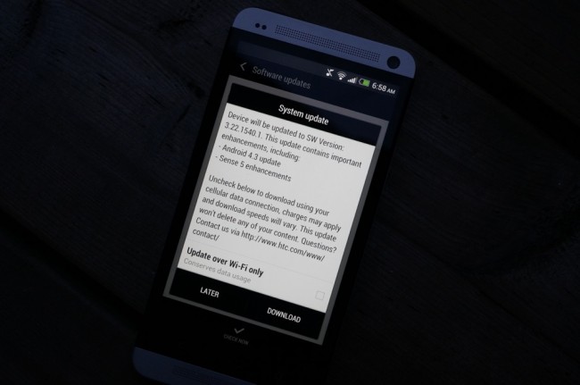 htc one 4.3 update