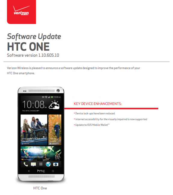 htc one update