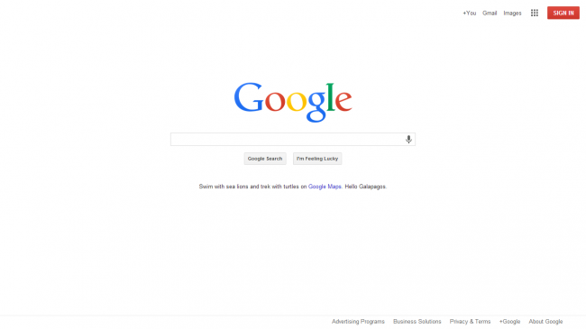 new google homepage