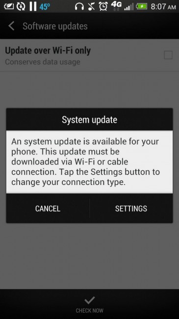HTC One Tmobile Update
