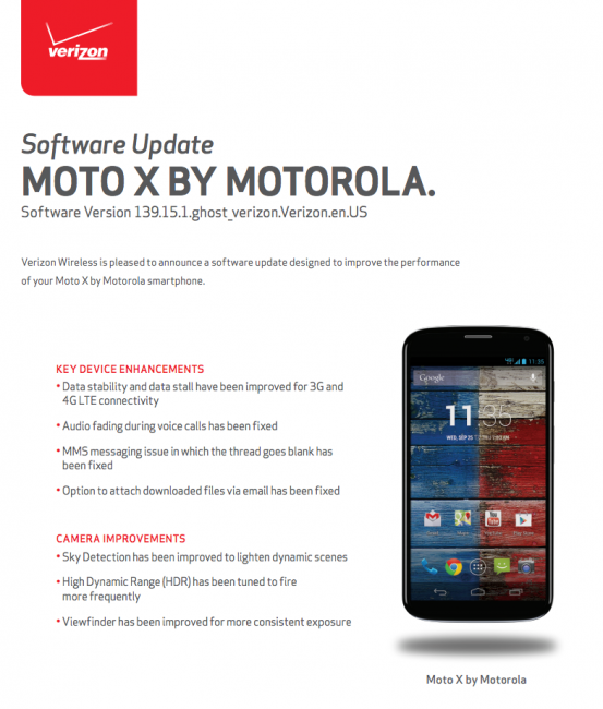 moto x update verizon