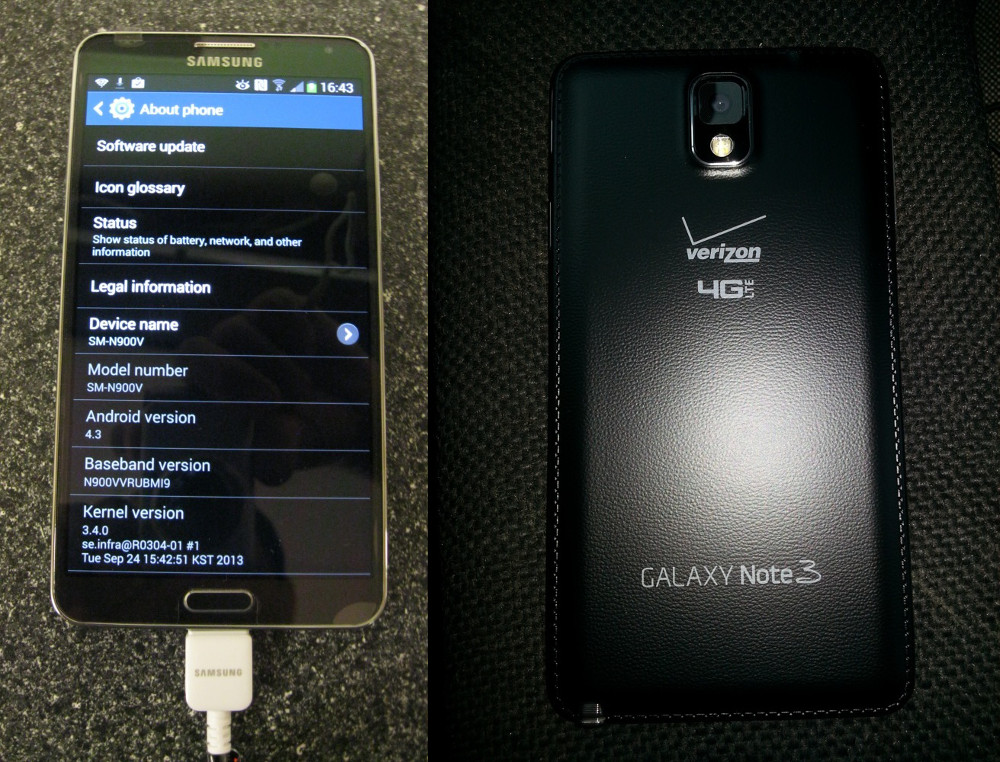 Verizon Galaxy Note 3s Begin Arriving Early, Here is a First Look