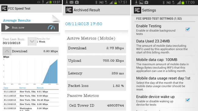 FCC Speed Test