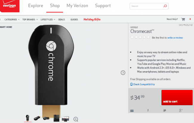 chromecast verizon