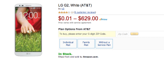 Cyber Monday Deal:  Amazon has All Sorts of Phones for a Penny, Like the LG G2 in White or Moto X