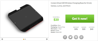 Deal:  Daily Steals has the Incipio Ghost 100 DROID Wireless Charger for 50% Off or $20